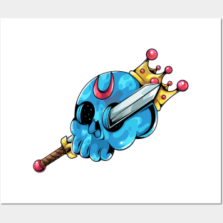 Cute King skull Posters and Art